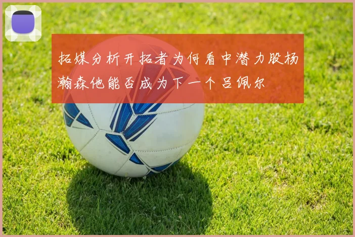 拓媒分析开拓者为何看中潜力股杨瀚森他能否成为下一个吕佩尔